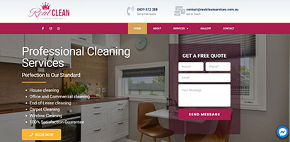 Real Clean Services Website